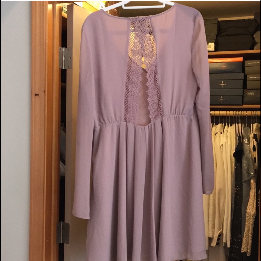 Beautiful Sheer Backless Bell Sleeved Tea Dress